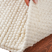 Designer High Pile Wool Hand Tufted Modern Floral Pattern Eco Friendly Non Slip Thin Luxury Carpet Waterproof Dirt Resistant