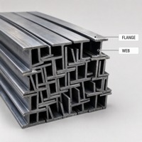 Poutre en acier au carbone laminée à chaud, poutre en H lourde, profilé en acier structurel pour la construction