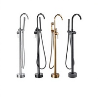 Ensemble de douche en céramique autoportant, fabrication directe, colonne de douche, robinet de baignoire chaud/froid de style européen, usage hôtelier