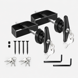 <b>T</b>-Handle Shed Door Lock Heavy Duty <b>Keyed</b> Black Zinc Alloy for Garden Gate Barn Garage Playhouse Outdoor Fence Door Hardware - Product Image 1