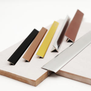 Harga Pabrik Trim Ubin Transisi <span class=keywords><strong>T</strong></span>-<span class=keywords><strong>Bar</strong></span> Aluminium Dekoratif Perak Anodized Modern untuk Ubin Dinding Apartemen - Product Image 5