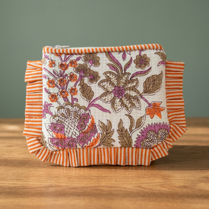 Bolso Tote Plegable Mini de Cuero con Diseño Vibrante de Pata de Gallo y Asa de Cuerda - PNM Hecho en el Extranjero Delhi Naranja Púrpura Accesorio Diario Sostenible - Product Image 3
