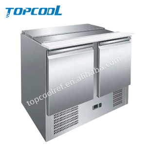 Topcool saladette lạnh bánh <span class=keywords><strong>sandwich</strong></span> chuẩn bị bảng salad tủ lạnh thanh trang bị salad Pizza quầy trưng bày tủ lạnh - Product Image 4