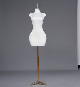 <span class=keywords><strong>Mannequin</strong></span> de <span class=keywords><strong>couture</strong></span> en plastique pour femmes grande taille avec support doré pour l'affichage - Product Image 4