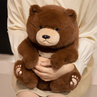 Peluches d'ours unisexes super douces en tissu polyester lesté pour soulager le stress, rembourrées en coton PP, 11-30 cm, fabriquées en Chine