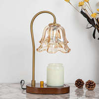 Lampe de bureau chauffante électrique à LED en forme de fleur Lampe de table chauffante à la cire pour chambre à coucher Mariage Cadeaux d'anniversaire