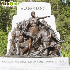 ユーファイン記念公園等身大ベトナム彫刻ブロンズ三武将像 - Product Image 4