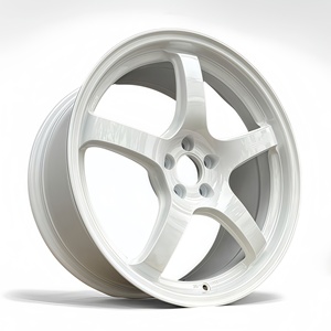 ล้อแรลลี่ปลอมแปลงสีขาว17-18นิ้วอะลูมิเนียมแบบ5ก้านสำหรับ Subaru WRX STI BRZ 2015-2021 5X114.3 5x100PCD - Product Image 1