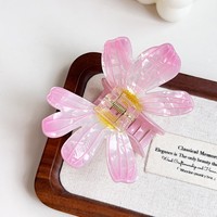 Barrettes à cheveux papillon fleurie scintillantes transparentes multi-tailles pour femmes – Idéales pour le coiffage quotidien