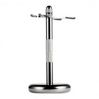 Support de rasage humide portable de luxe en acier inoxydable, universel, pour rasoir et brosse, anti-rouille, organisateur de rasage pour homme