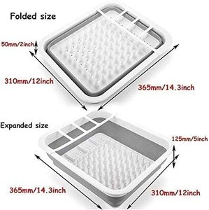 Collapsible Plastic Eco-Friendly Drying <b>Dish</b> Storage Rack <b>Dish</b> Drainer Kitchen Counter RV Campers Portable Organize - Product Image 2