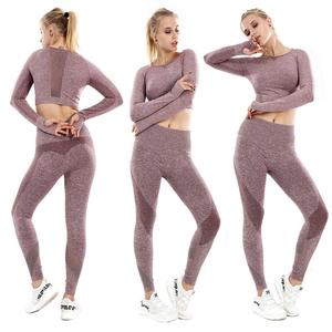 Conjunto <span class=keywords><strong>de</strong></span> ropa deportiva para correr <span class=keywords><strong>de</strong></span> cintura alta para mujer, costura <span class=keywords><strong>de</strong></span> malla, ropa <span class=keywords><strong>de</strong></span> <span class=keywords><strong>yoga</strong></span> y Fitness, traje <span class=keywords><strong>de</strong></span> <span class=keywords><strong>yoga</strong></span> - Product Image 2