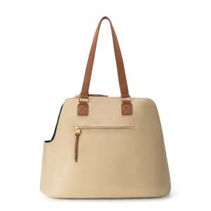Luxe 2-en-1 <span class=keywords><strong>chien</strong></span> transporteur fourre-tout réglable bandoulière Faux cuir poignées étanche Oxford pour petits chiens chats voyage urbain - Product Image 2
