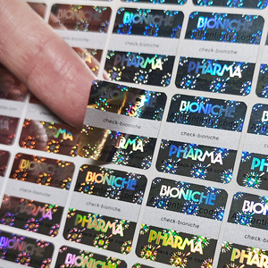 <span class=keywords><strong>Qr</strong></span> sticker tự VIC dập nổi thông qua tấm mô holography 5micron mỏng hiển thị in ấn nhãn thẻ năng động Hologram-Sticker - Product Image 3