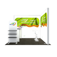 Stand d'exposition modulaire rétroéclairé personnalisé 3 x 3, stand d'exposition standard