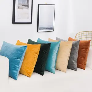 Bán buôn 18 inch 45x45 cm tùy chỉnh thiết kế vuông nhà trang trí gối sang trọng hiện đại sofa nhung giáng sinh đệm bao gồm