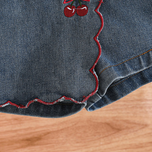 ชุดเสื้อผ้าเด็กผู้หญิงสุดน่ารัก ชุดฤดูร้อนลายสัตว์ เสื้อแขนกุดคอปก กางเกงยีนส์ขาสั้น สไตล์ลำลอง ระบายอากาศได้ดี ชุดสองชิ้น - Product Image 6