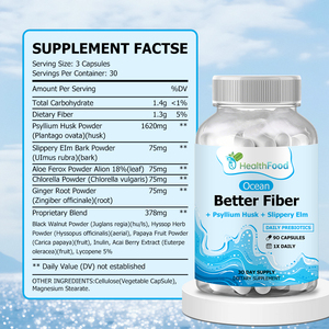 High Quality Premium Better Fiber Capsules Fiber <b>Supplement</b> with Herbal Extracts Promote Digestive System for Adults - Product Image 3