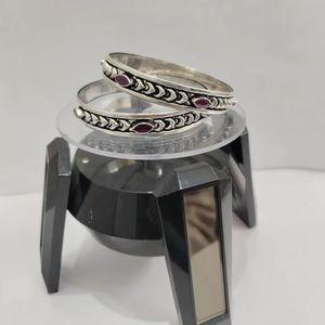 Elegant <b>Silver</b> <b>Charm</b> <b>Bracelets</b> for Women with Intricate Handcrafted Detailing Trendy <b>Silver</b> Plated Gift From India - Product Image 1