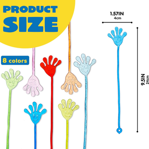 JITENG Mains collantes scintillantes, mini-jouets extensibles à claquer, idéales pour les fêtes et les vacances, lot de petites mains collantes - Product Image 3