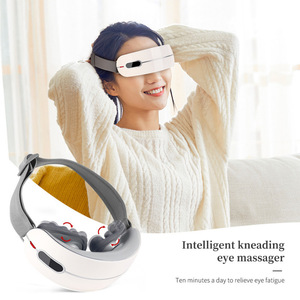 Eye Massager Heated <b>Bluetooth</b> Music 800mAh-1000mAh <b>USB</b> Rechargeable White And Cyan General Use - Product Image 4