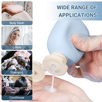 Nouveauté, shampoing plat en plastique HDPE doux au toucher, bouteille à pompe à lotion pour les soins de bébé avec bouchon supérieur rabattable, bouteille d'emballage cosmétique