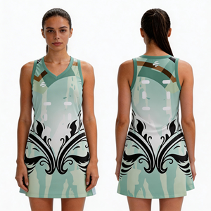 Uniformes de Netball Femeninos Personalizados con Número Impreso Digitalmente, 100% Poliéster, Talla Grande - Product Image 6