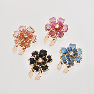 Jfrb136 Tiểu Thuyết hoa tay áo Khuy măng sét trang trí phụ kiện clip trên nút có thể tháo rời không có nút may bìa cho phụ nữ áo sơ mi - Product Image 1