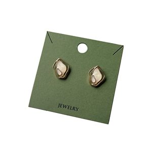 Carte de présentation de bijoux en papier personnalisée avec logo imprimé pour boucles d'oreilles et colliers, avec découpe sur mesure - Product Image 6