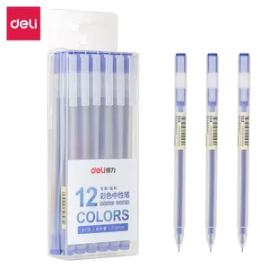 Juego de 12 Bolígrafos Kawaii Azules, Negros y Rojos de 0.5 mm, Bolígrafo de Gel DELI para Diario - Product Image 2