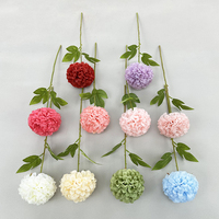 Fleur artificielle en forme de boule d'hibiscus multicolore en gros pour décoration intérieure QYYN-97
