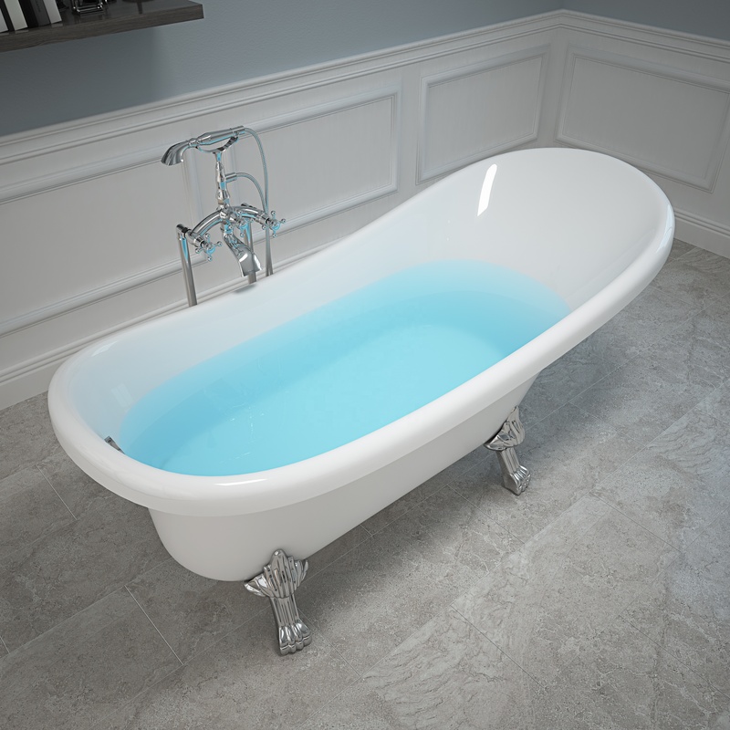 Clawfoot Bathtub Cast Iron High Back