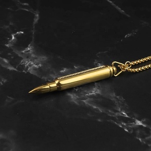 Collier pendentif en acier inoxydable en forme de balle, urne commémorative pour animaux de compagnie, bijoux couleur or pour cendres - Product Image 3