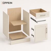 Armoires de cuisine RTA Off White Cream Slim Shaker en gros, prêtes à assembler, en kit, pour projets d'appartements