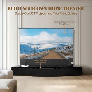 100 Inch HD Electric Floor Rising <strong>Projector</strong> <strong>Screen</strong> Integrated Cabinet Home Theater Laser Ultra Short Throw <strong>Projector</strong> <strong>Screen</strong> - Product Image 2