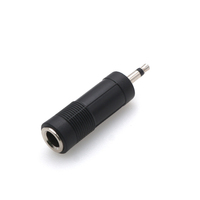 Femelle 6.35mm Mâle 3.5mm 1-3 Broches TRS Argent Noir Plaqué ABS Guitare Jack Plug Cuivre XL Stéréo Connecteur pour Mono Audio Dual