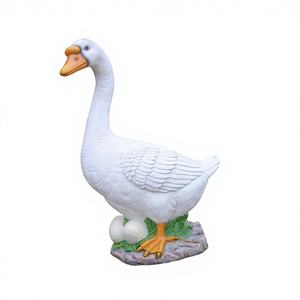 20 inch levensgrote groothandel op maat gemaakte hars ambachtelijke tuin buiten decoratie veranda gans beeldje standbeeld - Product Image 2