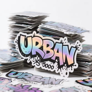 Self Adhesive UV Waterproof Holographic Sheets <b>Sticker</b> Anime Clean PVC Label Custom <b>Logo</b> Die Cut <b>Stickers</b> - Product Image 2