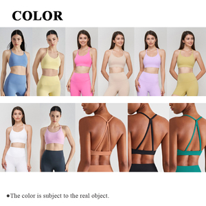 Vente en gros Nouveau soutien-gorge de sport écologique à impact élevé pour femmes Hot Sexy Triangle Back Rembourré amovible Fashion Yoga Bra - Product Image 3