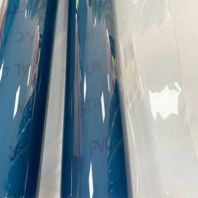 PVCフィルム透明工場価格防水スーパークリアPVCプラスチックロールPVCフィルム透明