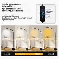 Lampe sur pied moderne à col de cygne flexible LED, réglable, à intensité variable, étanche, CRI élevé 90, pour bureau, maison, salon de beauté, diffusion en direct