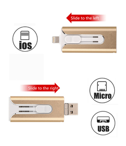 Nuova <span class=keywords><strong>Chiavetta</strong></span> USB 2.0 in Metallo con Capacità Reale 3 in 1 128GB 64GB 32GB <span class=keywords><strong>per</strong></span> iPhone e Computer - Product Image 2