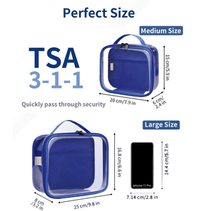 Nieuwe Sport Doorzichtige Pvc Toilettas Tsa Handbagage Reis Toilettas Waterbestendige Pvc Cosmetische Make-Up Tas Voor Vrouwen Man - Product Image 2