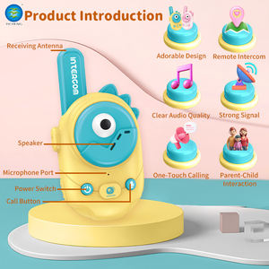 Talkies-walkies éducatifs pour enfants, dessins animés, portée de 300 m, radio bidirectionnelle en plastique pour le camping en plein air, cadeau - Product Image 2