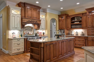 Gabinete de Cocina Shaker Diseño Clásico Norteamericano Hecho a Medida en Madera de Arce Sólida Moderno - Product Image 1