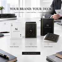 Jeu de cartes à jouer personnalisées de haute qualité, vente en gros, cadeau de conférence, design imprimé sur mesure avec boîte, luxe personnalisé