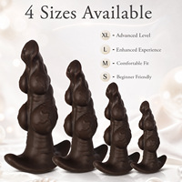 Plug anal double bulbe en silicone liquide personnalisé, stimulateur de prostate portable, jouet BDSM pour hommes, vente en gros