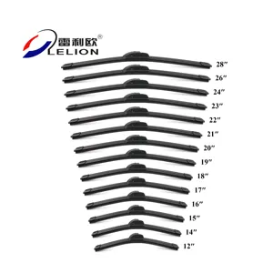 LELION Essuie-glaces souples universels Support d'adaptateur double pont Lames d'essuie-glace en caoutchouc personnalisées pour pare-brise avant