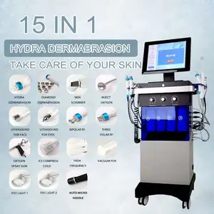 Hydra 15 In 1 Facial Diamond Peeling Hydro Facial Machine Beauty Equipment Hydra Dermabrasion Machine