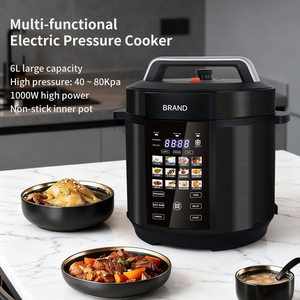 Cuisinière électrique multifonctionnelle à pression numérique de haute qualité 6L, affichage couleur, acier inoxydable noir, multicuiseur de cuisine - Product Image 3